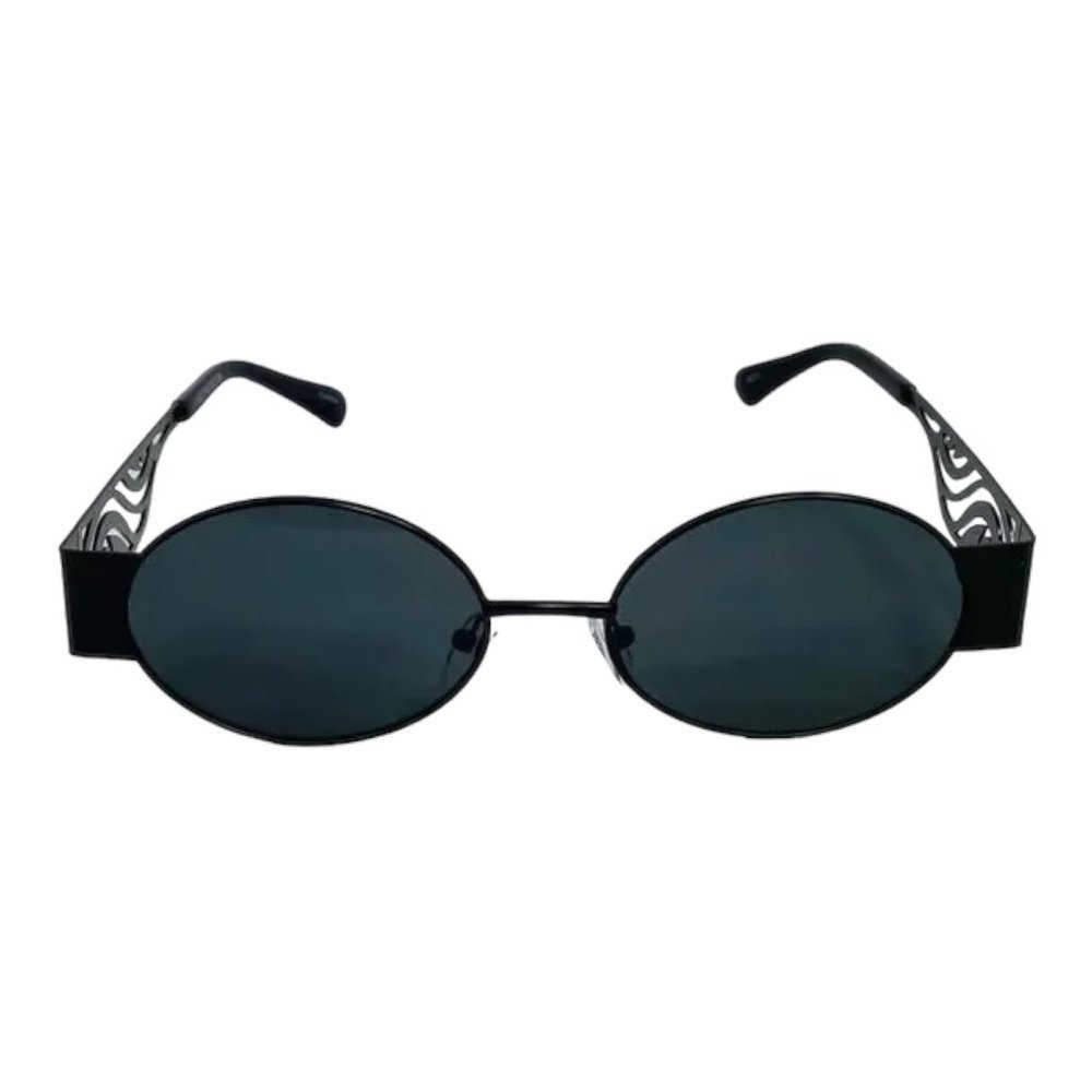 6046 | Black Oval Lens Sunglasses